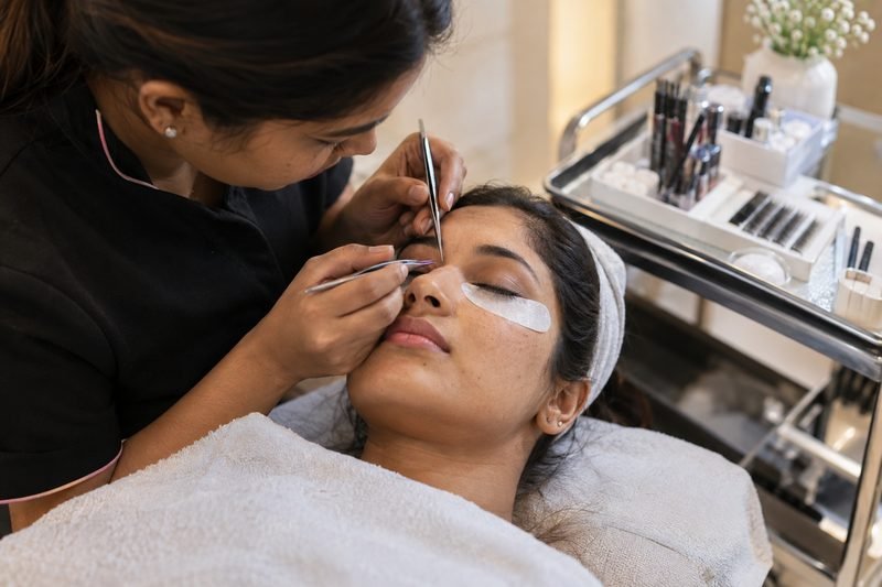Brow shaping and skin treatment
